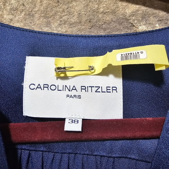 CAROLINA RITZLER Irma Sleeveless Tie-Waist Satin Jumpsuit size US 2 - Picture 9 of 13